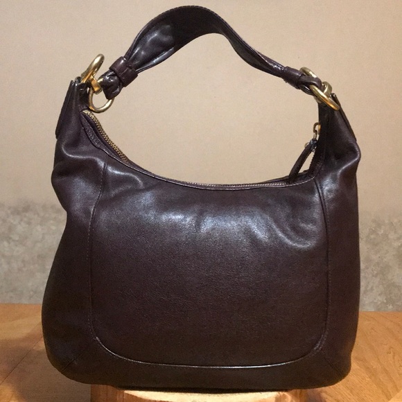 COACH Kristin Spectator Plum Leather Hobo - Picture 2 of 16